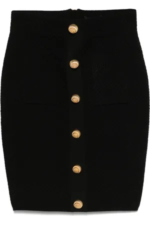 Balmain Button-embellished mini skirt