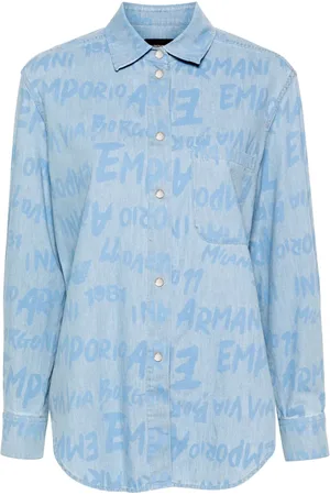 Emporio Armani Logo-print denim shirt