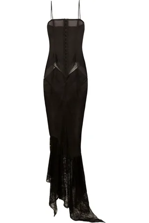 Dolce & Gabbana Lace-panelled semi-sheer dress