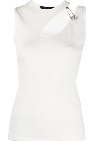 Philipp Plein Cutout safety pin T-shirt