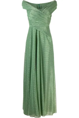 TALBOT RUNHOF V-neck draped gown