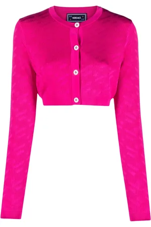 VERSACE Medusa La Greca cropped cardigan