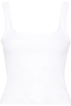 Chloé Ruffled stretch-cotton top