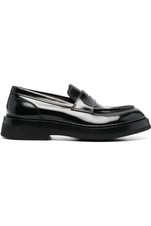santoni Patent-finish leather loafers