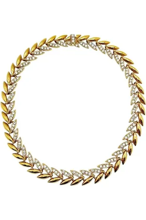 JENNIFER GIBSON JEWELLERY 1980s crystal-embellished necklace
