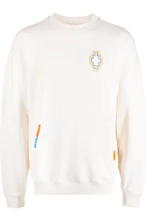 MARCELO BURLON Embroidered-logo cotton sweatshirt