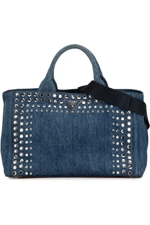 Prada 2000-2024 Denim Canapa Bijoux satchel