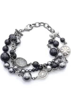 CHANEL 1986-1988 faux-pearl rhinestone bracelet