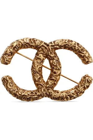 CHANEL 1993 CC plated brooch