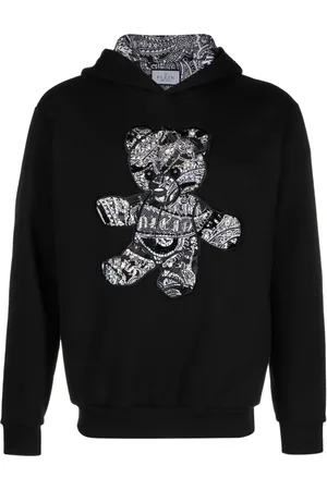 Philipp Plein Logo-patch cotton hoodie