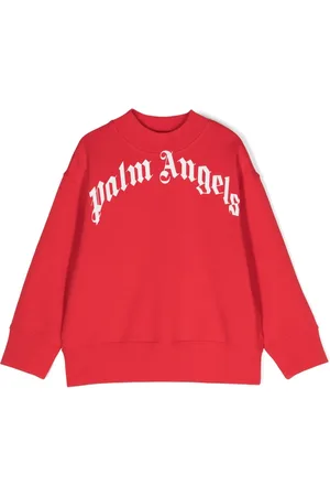 Palm Angels Curved-logo cotton sweatshirt