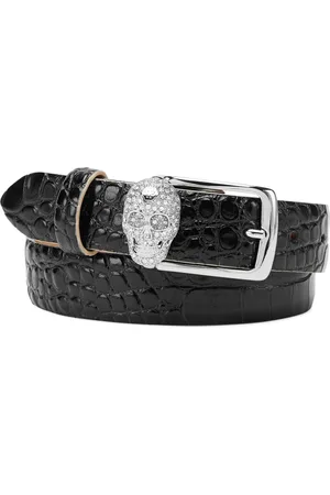 Philipp Plein Skull-embellished-buckle belt