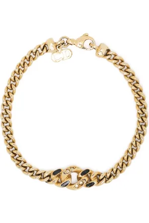 Dior 1990s rhinestone-embellished chain bracelet