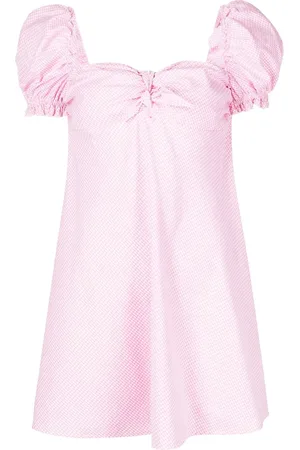Stefania Vaidani Gingham-check print mini dress