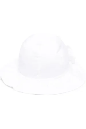 Il gufo Bow-detailed cotton hat