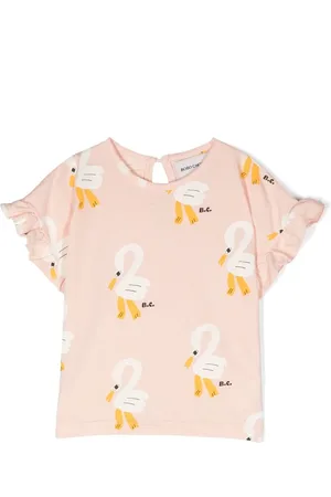 Bobo Choses Animal-print ruffled T-shirt