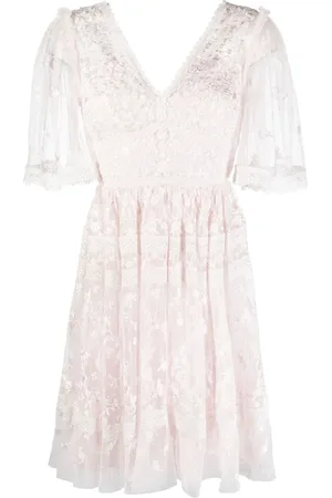 Needle & Thread Floral-embroidered mini dress