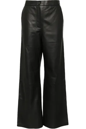YVES SALOMON Wide-leg leather trousers