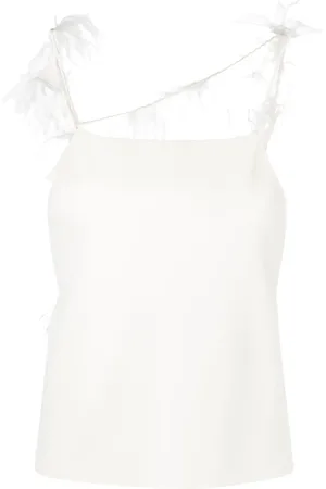 Jil Sander Feather-trim camisole top
