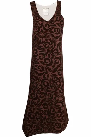 Comme des Garçons 1996 foliage-print velvet dress