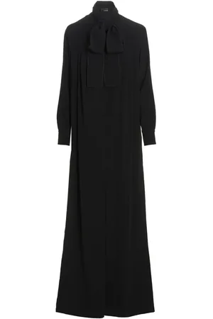 Capasa Milano Pussy-bow collar maxi dress