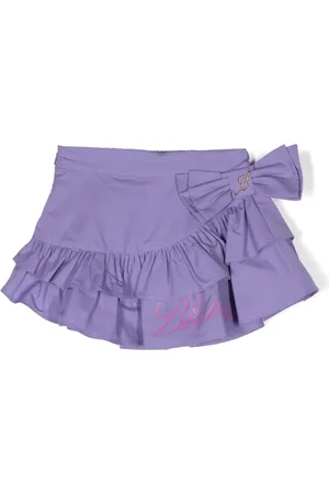 MISS BLUMARINE Logo-print skirt