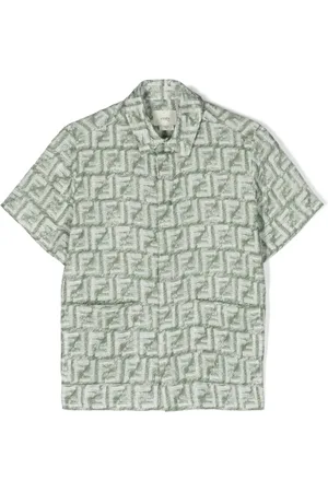Fendi FF-print linen shirt