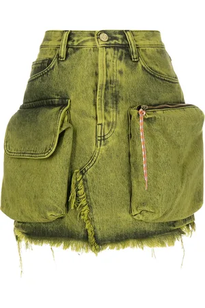 ARIES Pouch-pocket A-line skirt