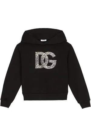 Dolce & Gabbana DG-rhinestone cotton hoodie