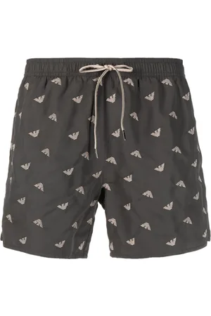 Emporio Armani Logo-print elastic-waisted swim shorts