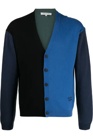 Maison Kitsuné Logo-embroidered panelled cardigan