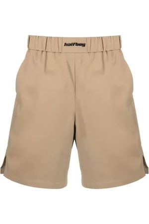 Halfboy Embroidered-logo drawstring waist shorts