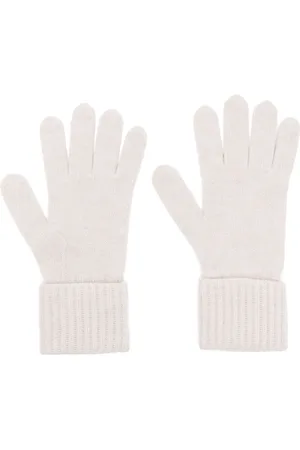 N.PEAL Cashmere ribbed gloves