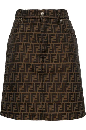 Fendi 1990-2000s zucca pattern skirt