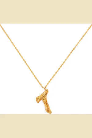 Lee T alphabet pendant necklace