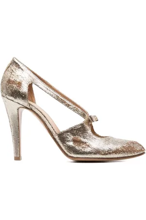 Maison Margiela 100mm metallic cut-out pumps