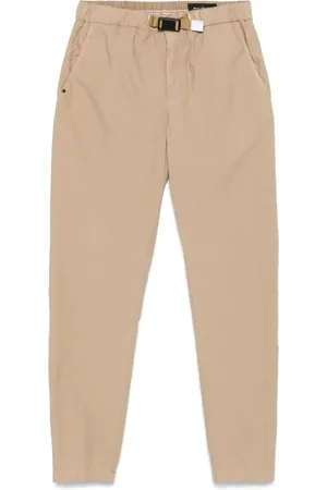 White Sand Elasticated-waist tapered trousers