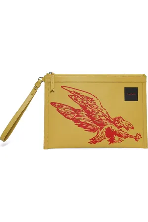 Lanvin Eagle print clutch bag