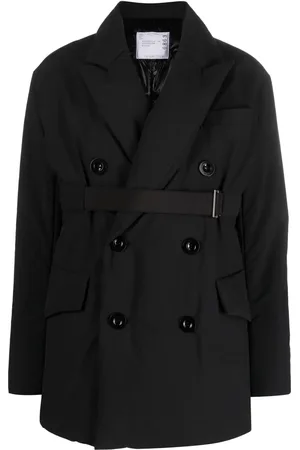 SACAI Belted double-breasted blazer