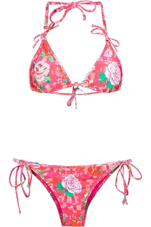 AMIR SLAMA Floral print bikini set
