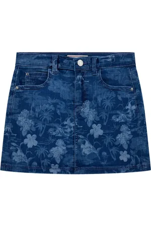 Guess Floral-print denim skirt