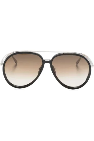 Linda Farrow Maverick pilot-frame sunglasses