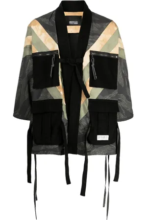 MOSTLY HEARD RARELY SEEN Stripe-detail buckled jacket