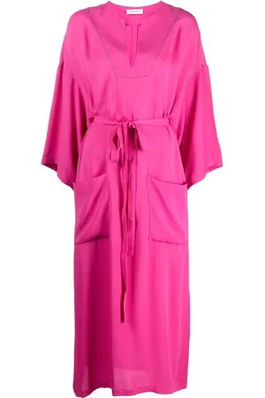 Fabiana Filippi Belted long-sleeved midi dress