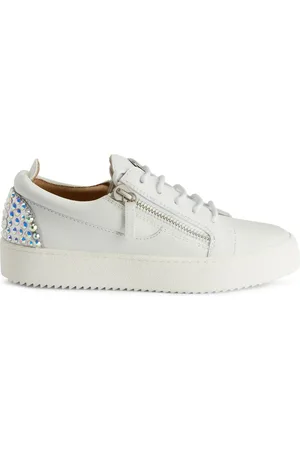 Giuseppe Zanotti Gail rhinestone-embellished leather sneakers