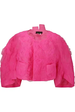 Comme des Garçons Tulle-overlay cropped jacket
