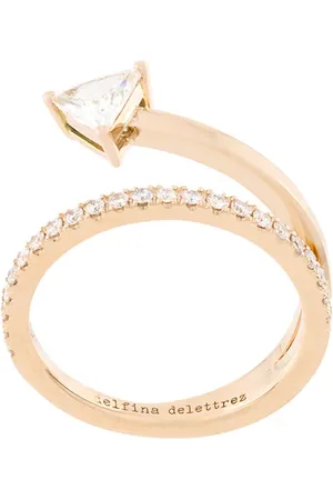 DELFINA DELETTREZ 18kt champagne gold Marry Me diamond ring