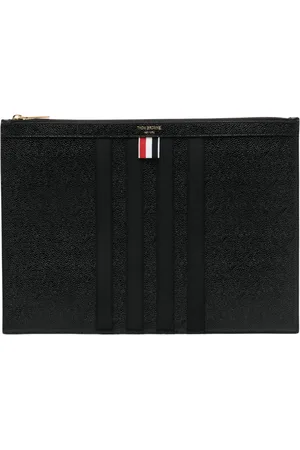 Thom Browne Pebble-texture leather clutch bag