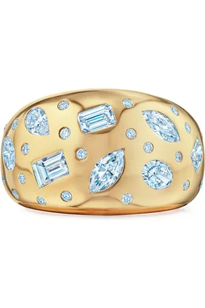 Kwiat 18kt yellow diamond Cobblestone wide band ring