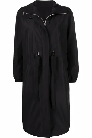 YVES SALOMON Oversized hooded zip-up coat